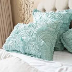 2 ANTHROPOLOGIE rivulet set shams standard size